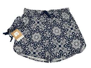 NWT Hello Mello Mandala Print Lounge Shorts with Matching Pouch-M/L